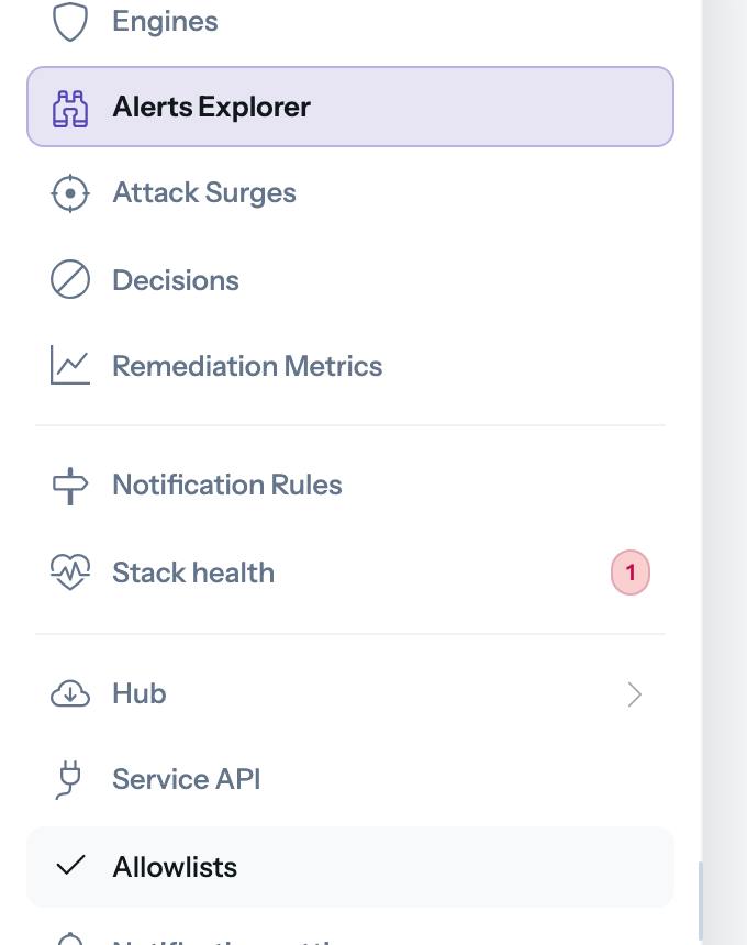 Pinned views as sub-entries of the Alerts Explorer menu item